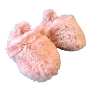Carters Pink Fuzzy Baby Booties Slippers 0-3m Newborn Cozy Warm
